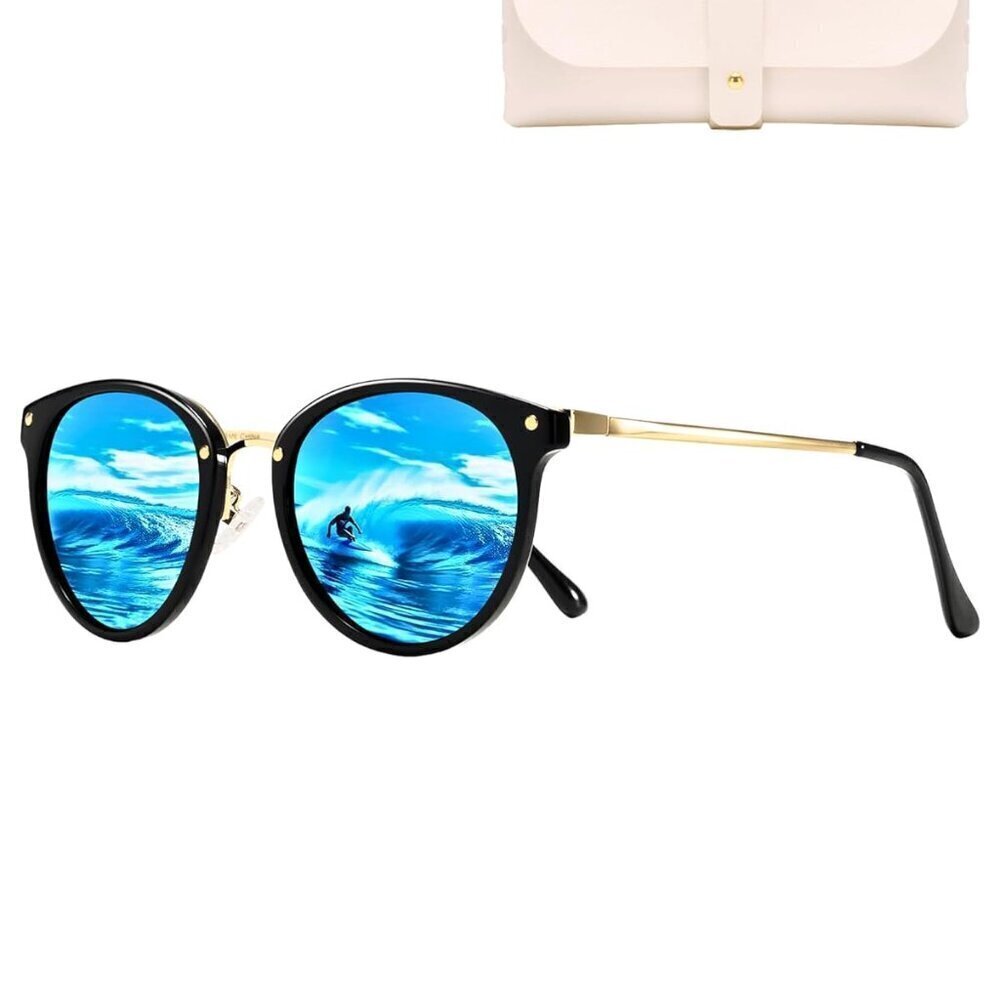 Polarized Sunglasses Womens UV400 Protection Metal Frame Classic Style Ultraligh